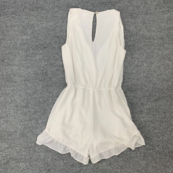 Show Me Your Mumu Riri Romper S Small Sleeveless Crossover Front Ruffle Hem Boho - Picture 9 of 12